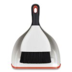 Oxo Good Grips Dust Pan and Brush, 12 x 9, Plastic, White (OXO1334480)