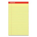 Perforated Edge Writing Pad, Legal/Margin Rule, Canary, 12 Pads (UNV40000)
