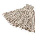 Rubbermaid Commercial Non-Launderable Cotton/Synthetic Cut-End Wet Mop Heads, 16 oz, White, Twister White Headband (RCPF16600WH00)