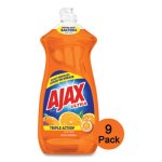 Ajax Triple Action Liquid Dish Detergent, Orange Scent, 9 Bottles (CPC44678CT)