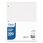 Mead Economical Filler Paper, College Ruled, White, 200 Sheets/Pack  (MEA17208)