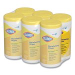 Clorox 15948 Disinfecting Wet Wipes, Lemon Fresh Scent, 6 Canisters (CLO15948CT)