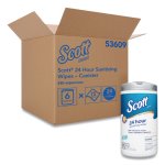 Scott 24-Hour Sanitizing Wipes, White, 75/Canister, 6 Canisters/CT (KCC53609)