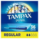 Tampax Pearl Tampons, Regular, 36/Box, 12 Box/Carton (PGC71127)