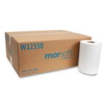 Morcon Hardwound Roll Towels, 8" x 350ft, White, 12 Rolls (MORW12350)