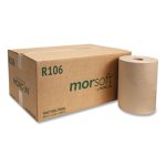 Morcon 10 Inch Roll Towels, 1-Ply, 10" x 800 ft, Kraft, 6 Rolls (MORR106)