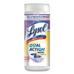 Lysol Dual Action Disinfecting Wipes, Citrus, 12 Canisters (RAC81143CT)