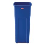 Rubbermaid Commercial Products Brute 50 Gal. Blue Rollout Outdoor Recycling Bin  Trash Container with Lid RCP9W2773BLU - The Home Depot