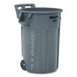 Rubbermaid Commercial 44 gal Vented Wheeled Brute Container, Gy, EA (RCP2131929)