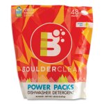 Boulder Clean Dishwasher Detergent Power Packs, Citrus Zest, 48/PK (BCL003663EA)
