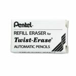 Pentel Eraser Refills, E10, Polyvinyl Chloride, 3 Refills (PENE10)