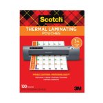 Scotch Letter Size Thermal Laminating Pouches, 100 Pouches (MMMTP3854100)
