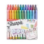 Sharpie S-Note Creative Markers, Assorted Ink Colors, Bullet/Chisel Tip, Assorted Barrel Colors, 36/Pack (SAN2148154)