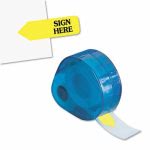 Redi-Tag Arrow "Sign Here" Flags in Dispenser, Yellow, 120 Flags (RTG81014)