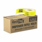 Redi-Tag Right Arrow Flag, "Sign Here", Yellow, 6 Rolls of 120 Flags (RTG91001)