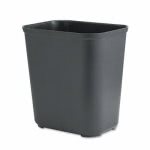 Rubbermaid Fire-Resistant 7 Gallon Waste Can, Black (RCP 2543 BLA)