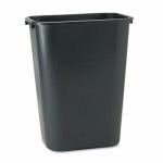 Rubbermaid 2957 Deskside 10 1/4 Gallon Plastic Wastebasket, Black (RCP 2957 BLA)