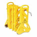 Rubbermaid Portable Mobile Safety Barrier, 13ft x 40", Yellow, EA (RCP9S1100YEL)