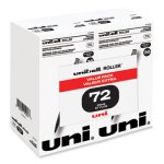 Uni-Ball 60025 Deluxe Roller Ball Waterproof Pen, Black, Micro, Dozen