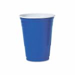 Solo Plastic Party Cold Cups, 16-oz., Blue, 50 Cups (DCCP16BPK)