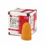 Swingline Rubber Finger Tips, Size 13, Large, Amber, 12/Pack (SWI54033)