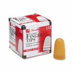 Swingline Rubber Finger Tips, Size 11 1/2, Medium, Amber, 12/Pack (SWI54035)