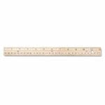 Westcott Hole Punched Wood Ruler English and Metric With Metal Edge (ACM10702)