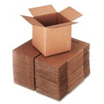 GEN Brown Corrugated Cubed Fixed Depth Boxes, 6" x 6" x 6", 25 Boxes (UFS666)
