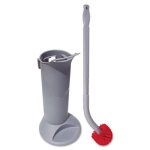Ergo Toilet Bowl Brush System with Holder, Gray, Plastic, Each (UNG BBWHR)