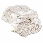 Boardwalk Premium 20-oz Cotton Cut-End Wet Mop Heads, White, 12 Mops (BWK220CCT)