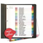 Table of Contents Dividers, Assorted Color, Letter, White, 31/Set (UNV24814)