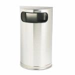Rubbermaid Fire Safe 9 Gallon Half-Round Trash Can, Steel, Each (RCPSO8SSSPL)