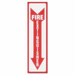 Headline Sign Glow In The Dark Sign, 4 x 13, Red, Fire Extinguisher (USS4793)