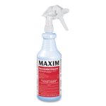 Maxim Germicidal Cleaner, Lemon Scent, 32 oz Bottle, 12/Carton (MLB04100012)