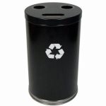 Witt 33 gal. Black RT Recycler - Metal Recycling Containers, 1/Carton (WITT-18RTBK)