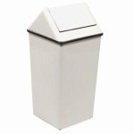 13 Gallon Swingtop Trash Can, White, 1/Carton (WITT-1311HTWH)