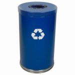 Witt 33 gal. Blue RT Recycler - Metal Recycling Containers, 1/Carton (WITT-18RTBL-1H)