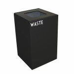 Witt 32 gal. Recycling Container, Charcoal, Square Opening Top, 1/Carton (WITT-32GC03-CB)