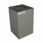 Witt 32 gal. Recycling Container, Slate, Square Opening Top, 1/Carton (WITT-32GC03-SL)