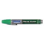 ITW Pro Brands BRITE-MARK 40 Threaded Cap/Barrel Permanent Paint Marker, Valve Action, Green, Medium - 12 EA (253-40004)