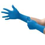 Ansell SafeGrip Blue Natural Rubber Latex Exam Gloves, XL, 50/BX (748-SG-375-XL)