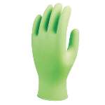 SHOWA N-Dex 7705PFT Disposable Gloves, Rolled Cuff, Medium, Fluorescent Green - 1 DI (845-7705PFTM)