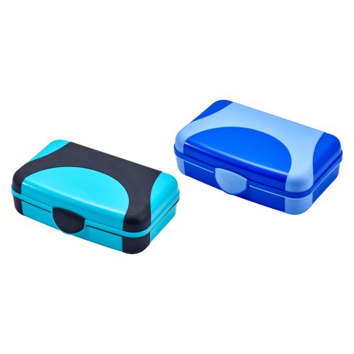 It's Academic Multi-Purpose Pencil Boxes, Blue and Turquoise, 2-Pack ...