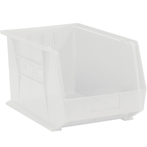 Plastic Stack & Hang Bin Boxes, 10 3/4 x 8 1/4 x 7, Clear, 6/Case  BINP1087CL