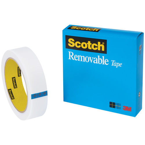 Scotch® 811 Magic Tape (Removable), 2.0 Mil, 1/2 x 36 yds, Tp, 12/CA  (T9631811)
