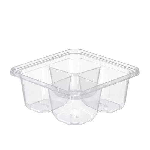 Dart® TamperGuard™ 4-Compartment Snack Box