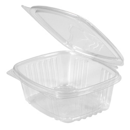 Genpak AD12 12 oz. Clear Hinged Deli Container - 200/Case