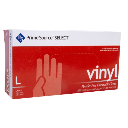 Prime Source® Select Vinyl Gloves, Large, 1,000 Count