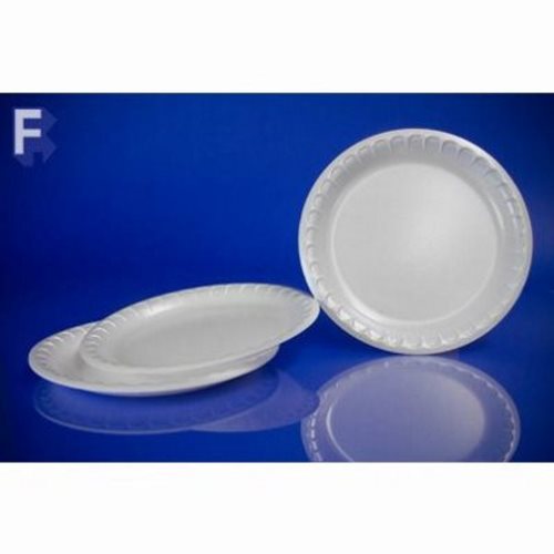 Pactiv Unlaminated Foam Dinnerware, Plate, 6 Diameter, White, 1,000/Carton