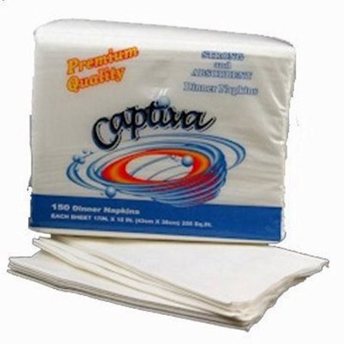 White 2-Ply Dinner Napkins (15 x 17) in Bulk - 3000/Case